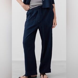 Banana Republic  ,Straight linen blend, pull on pants, draw string